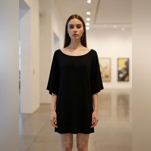 Norma Kamali Bell Sleeve Tunic Dress